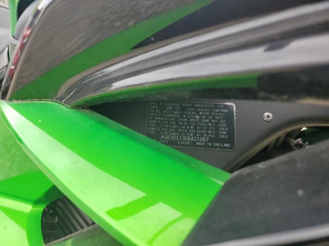 JKAEXEE13GDA21067 - 2016 KAWASAKI EX650 E GREEN photo 9