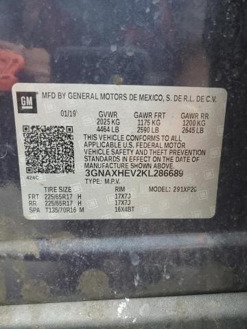 3GNAXHEV2KL286689 - 2019 CHEVROLET EQUINOX LS 蓝色 照片 13
