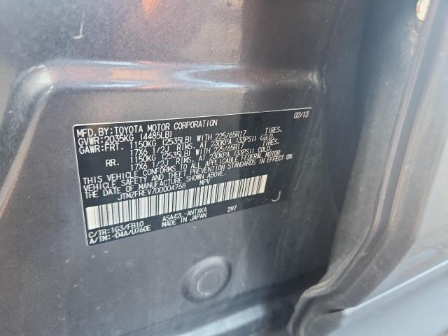 JTMZFREV7DD004768 - 2013 TOYOTA RAV4 LE 灰色 照片 13