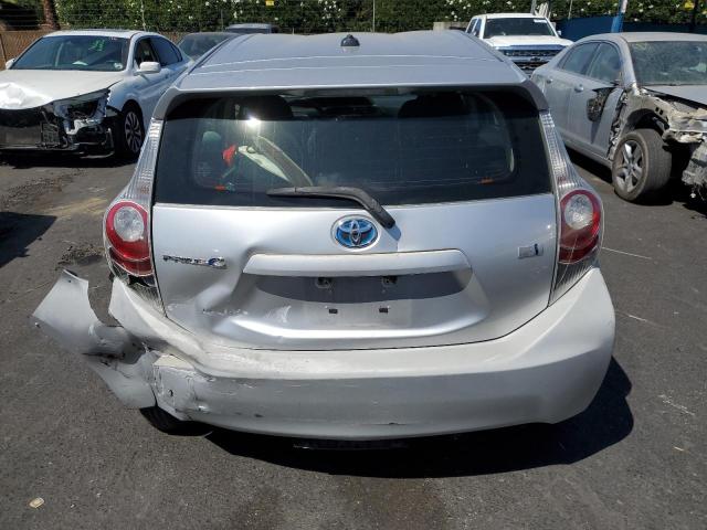 JTDKDTB39D1044553 - 2013 TOYOTA PRIUS C SILVER photo 6