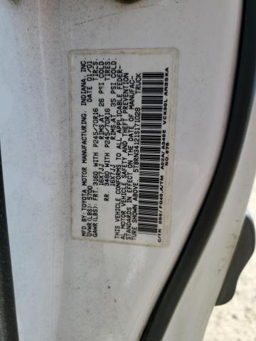 5TBRN34121S171028 - 2001 TOYOTA TUNDRA ACCESS CAB SR5 WHITE photo 12