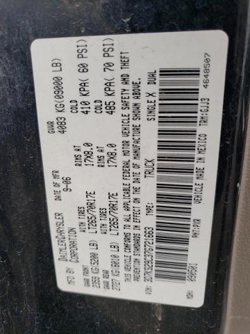 3D7KS29C37G721663 - 2007 DODGE RAM 2500 BLACK photo 13