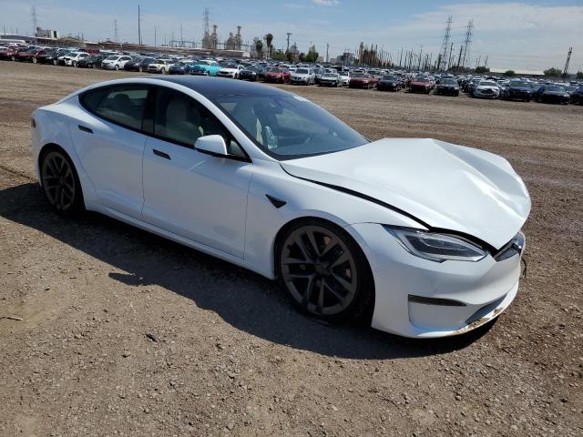5YJSA1E56MF436973 - 2021 TESLA MODEL S أبيض صورة 4
