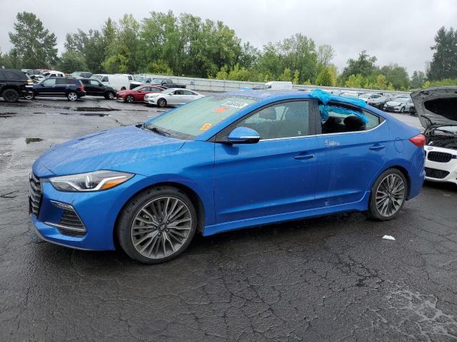 KMHD04LB2JU482921 - 2018 HYUNDAI ELANTRA SPORT BLUE photo 1