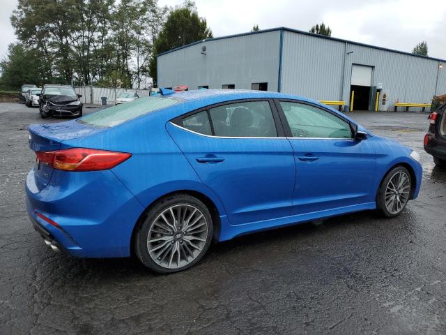 KMHD04LB2JU482921 - 2018 HYUNDAI ELANTRA SPORT BLUE photo 3