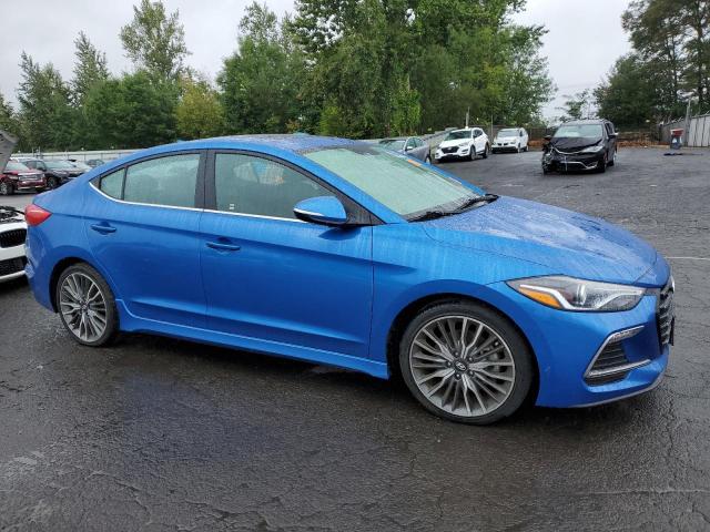 KMHD04LB2JU482921 - 2018 HYUNDAI ELANTRA SPORT BLUE photo 4