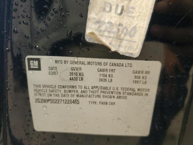 2G2WP552271220465 - 2007 PONTIAC GRAND PRIX 黑色 照片 12