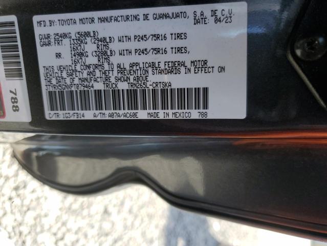 3TYRX5GNXPT079464 - 2023 TOYOTA TACOMA ACCESS CAB GRAY photo 12