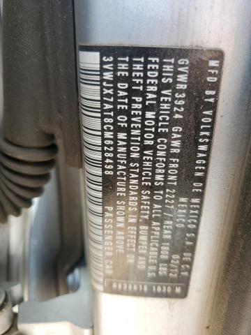 3VWJX7AT8CM628498 - 2012 VOLKSWAGEN BEETLE SILVER photo 12