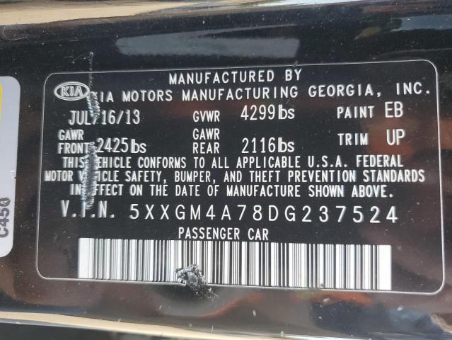 5XXGM4A78DG237524 - 2013 KIA OPTIMA LX BLACK photo 13