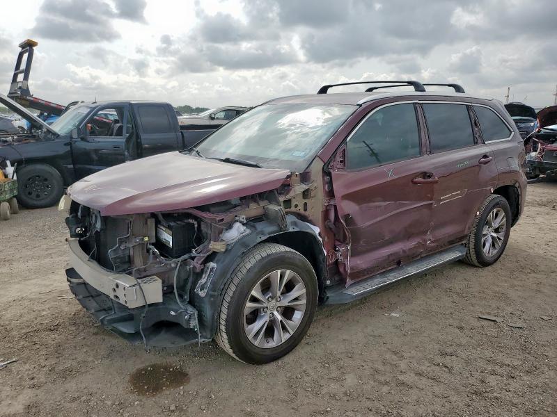 5TDKKRFH2FS116052 - 2015 TOYOTA HIGHLANDER XLE BURGUNDY photo 1