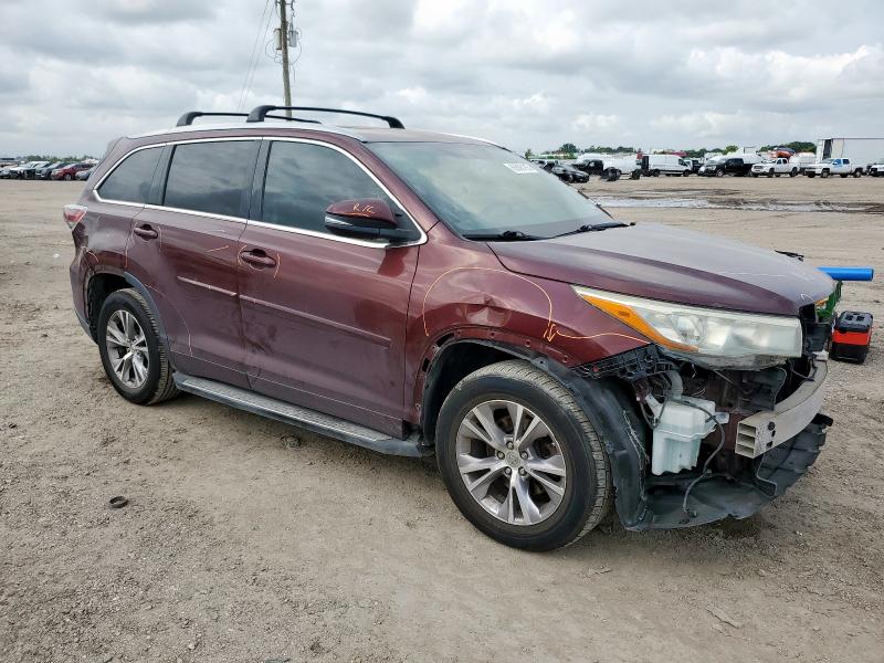 5TDKKRFH2FS116052 - 2015 TOYOTA HIGHLANDER XLE BURGUNDY photo 4