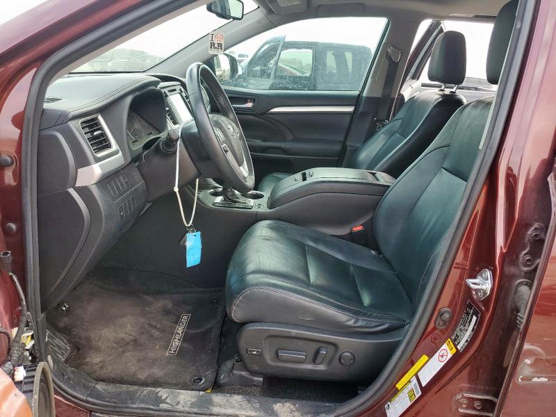 5TDKKRFH2FS116052 - 2015 TOYOTA HIGHLANDER XLE BURGUNDY photo 7