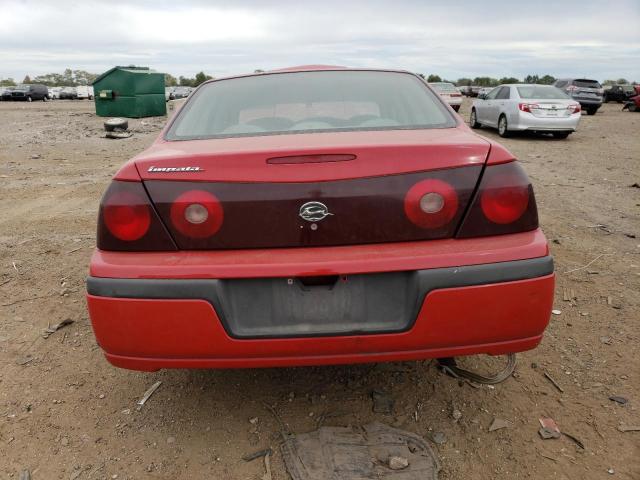 2G1WF52E349141714 - 2004 CHEVROLET IMPALA RED photo 6