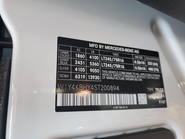 W1Y4KBHY4ST200894 - 2025 MERCEDES-BENZ SPRINTER 2500 WHITE photo 13