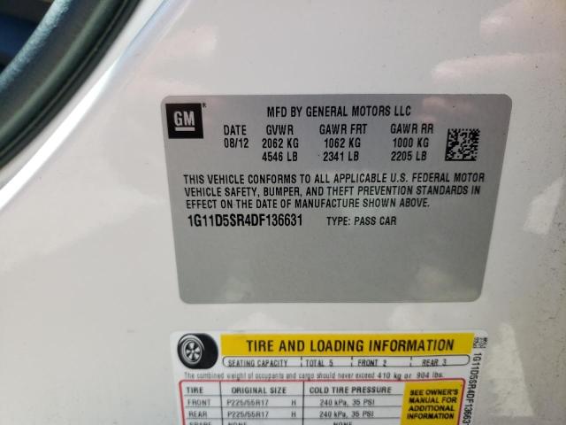 1G11D5SR4DF136631 - 2013 CHEVROLET MALIBU 1LT 白色 照片 13