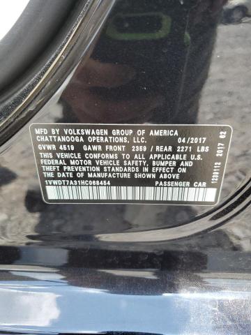 1VWDT7A31HC068454 - 2017 VOLKSWAGEN PASSAT R-LINE შავი ფოტო 13