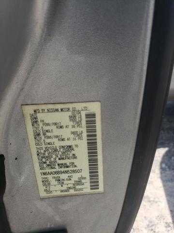 1N6AA06B94N528507 - 2004 NISSAN TITAN XE 银色 照片 13