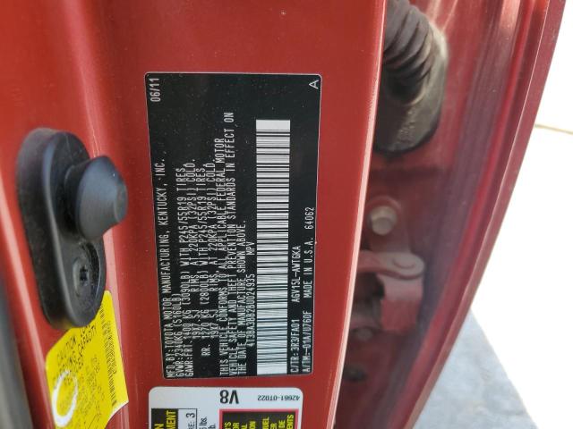 4T3BA3BB2BU024935 - 2011 TOYOTA VENZA RED photo 13