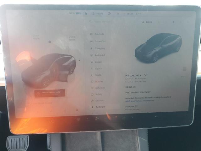 7SAYGAEE3PF674067 - 2023 TESLA MODEL Y 灰色 照片 9