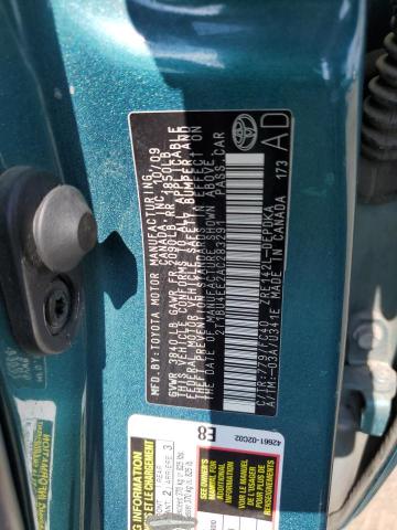 2T1BU4EE2AC283291 - 2010 TOYOTA COROLLA BASE Turkuaz foto 12