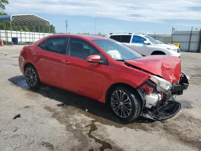 2T1BURHE5EC205005 - 2014 TOYOTA COROLLA L RED photo 4