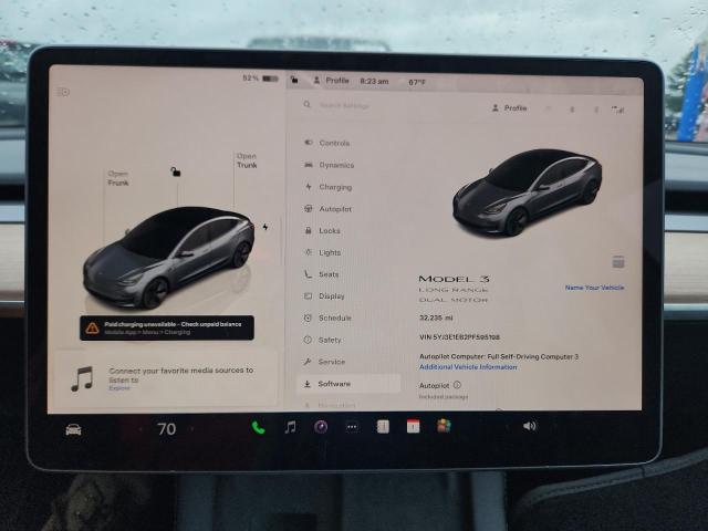 5YJ3E1EB2PF595198 - 2023 TESLA MODEL 3 GRAY photo 9