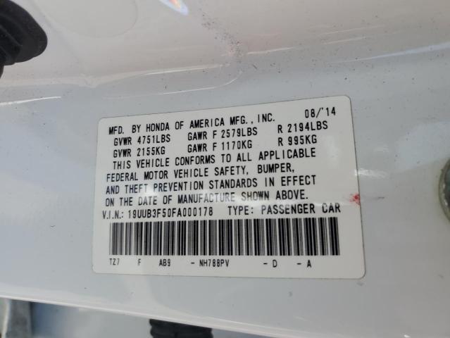 19UUB3F50FA000178 - 2015 ACURA TLX TECH WHITE photo 13