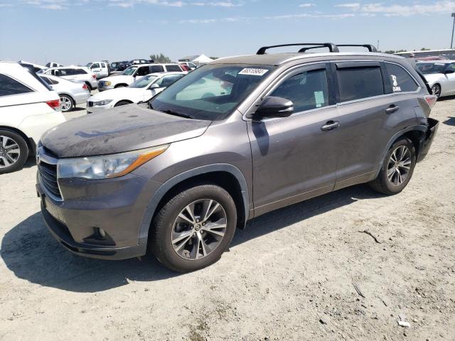 5TDKKRFHXGS137541 - 2016 TOYOTA HIGHLANDER XLE GRAY photo 1