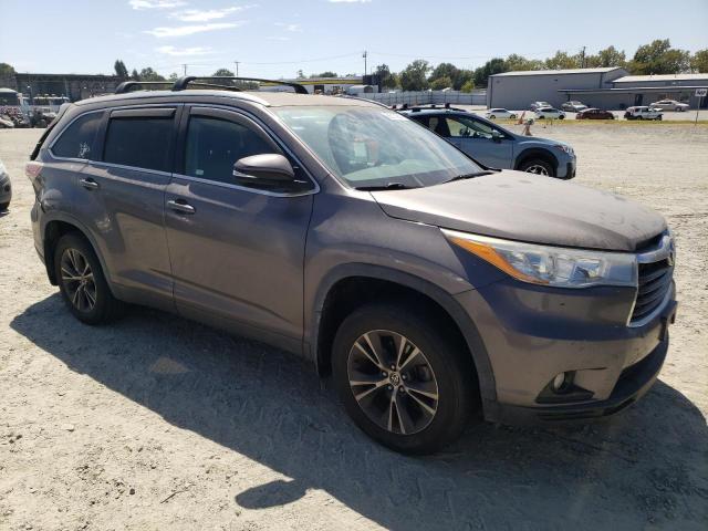 5TDKKRFHXGS137541 - 2016 TOYOTA HIGHLANDER XLE GRAY photo 4
