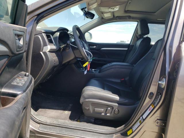 5TDKKRFHXGS137541 - 2016 TOYOTA HIGHLANDER XLE GRAY photo 7