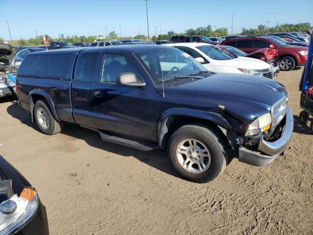 1D7GL42K34S700168 - 2004 DODGE DAKOTA SLT BLUE photo 4