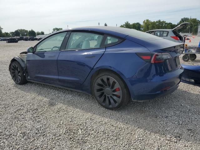 5YJ3E1EC9MF013411 - 2021 TESLA MODEL 3 BLUE photo 2