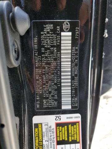 4T1G11AK3RU883384 - 2024 TOYOTA CAMRY SE NIGHT SHADE BLACK photo 13