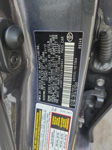 4T4BF1FK5CR188941 - 2012 TOYOTA CAMRY BASE 灰色 照片 12