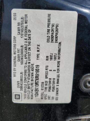 1GKEK13R7XR919519 - 1999 GMC DENALI BLACK photo 13