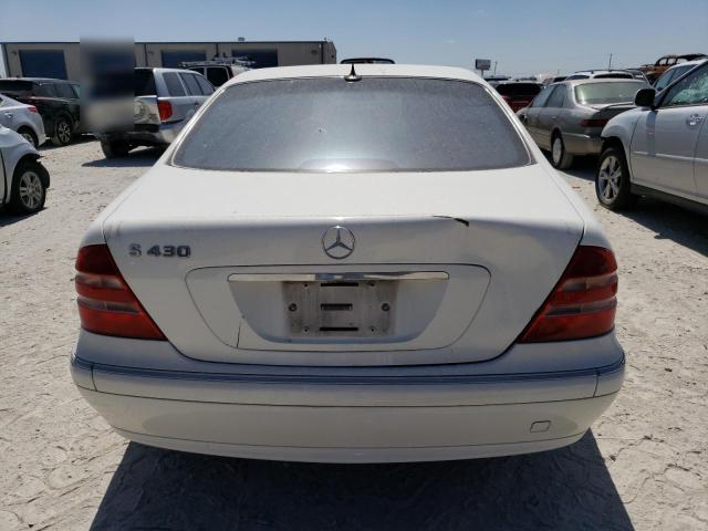 WDBNG70J32A291477 - 2002 MERCEDES-BENZ S 430 WHITE photo 6