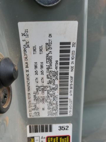 3TMCZ5AN2NM471971 - 2022 TOYOTA TACOMA DOUBLE CAB GRAY photo 12