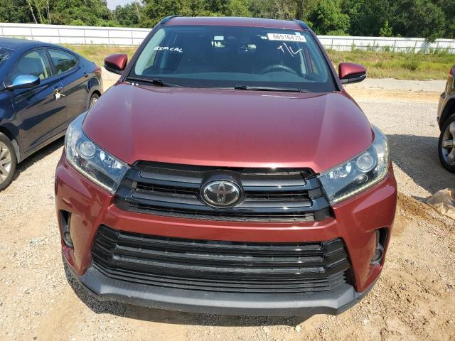 5TDKZRFH6KS323145 - 2019 TOYOTA HIGHLANDER SE MAROON photo 5