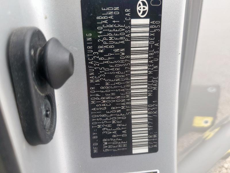 5YFB4MDE8RP117578 - 2024 TOYOTA COROLLA LE 银色 照片 13