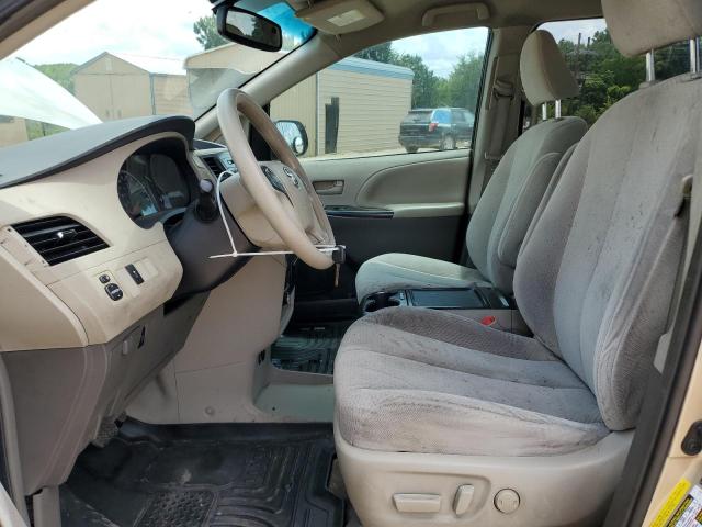 5TDKK3DCXCS197124 - 2012 TOYOTA SIENNA LE ოქროსფერი ფოტო 7