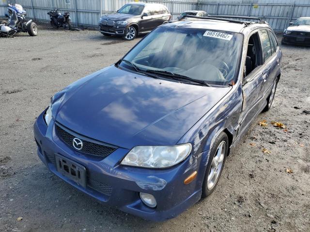 JM1BJ245521483442 - 2002 MAZDA PROTEGE PR5 BLUE photo 2