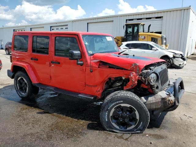 1C4HJWEGXEL324409 - 2014 JEEP WRANGLER U SAHARA RED photo 4