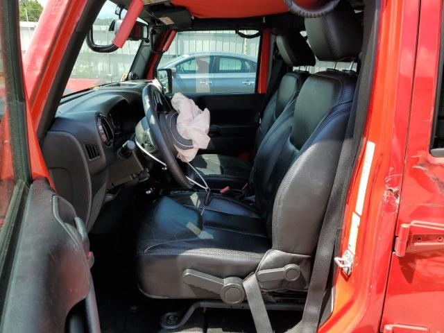 1C4HJWEGXEL324409 - 2014 JEEP WRANGLER U SAHARA RED photo 7