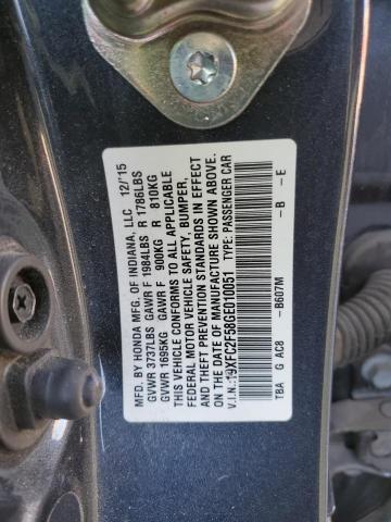 19XFC2F58GE010051 - 2016 HONDA CIVIC LX Mavi foto 12