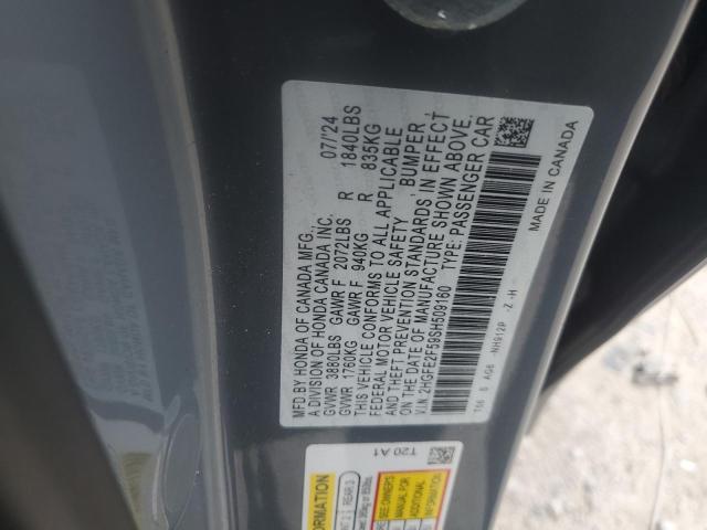2HGFE2F59SH509160 - 2025 HONDA CIVIC SPORT GRAY photo 13
