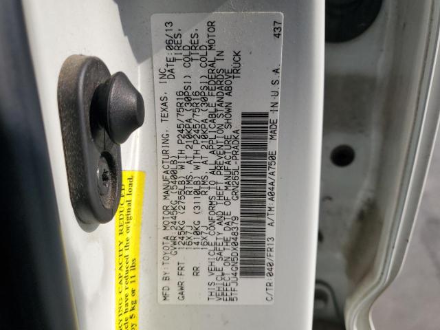 5TFJU4GN5DX048379 - 2013 TOYOTA TACOMA DOUBLE CAB PRERUNNER WHITE photo 12