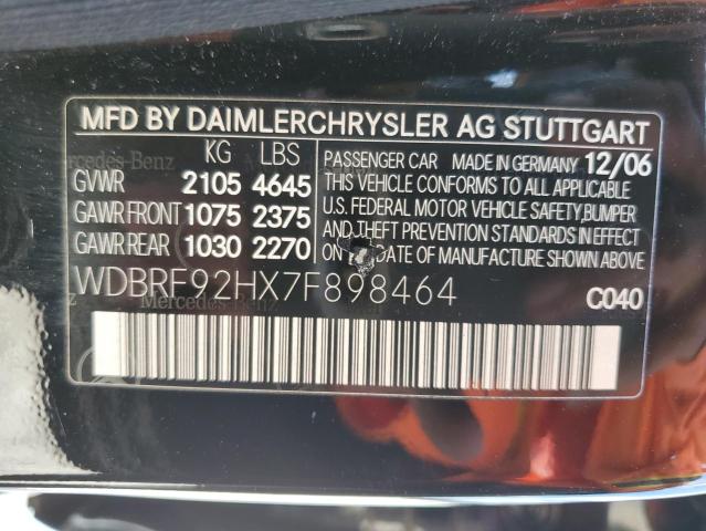 WDBRF92HX7F898464 - 2007 MERCEDES-BENZ C 280 4MATIC BLACK photo 12