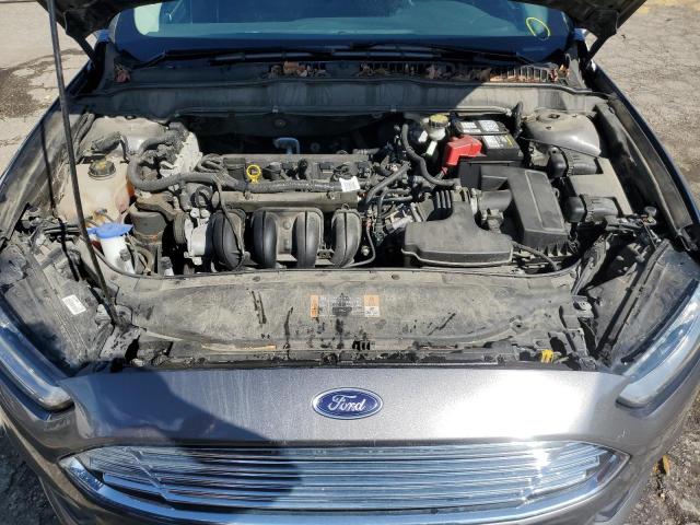 1FA6P0H77E5392725 - 2014 FORD FUSION SE GRAY photo 11