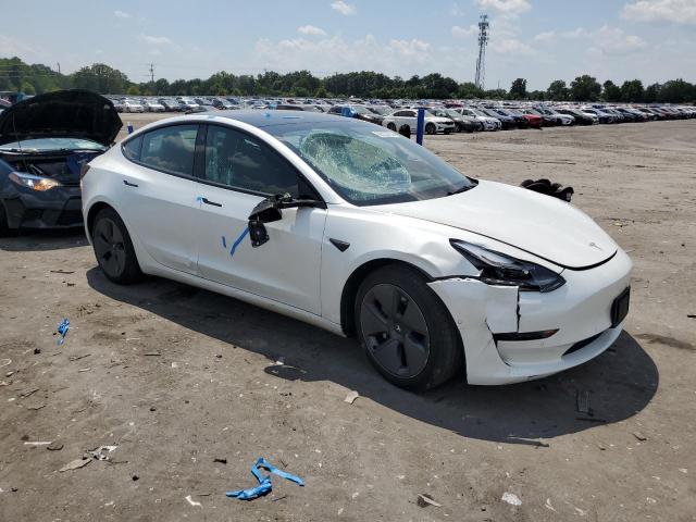 5YJ3E1EB2NF182257 - 2022 TESLA MODEL 3 WHITE photo 4